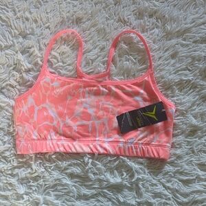 Old Navy Active Coral and White Sports Bra